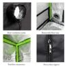 CoolGrows Grow Tent, 2x2 Feet Mylar Hydroponic Grow Tent with Obeservation Window and Floor Tray for Indoor Gardening Plant Growing (24"x 24"x 48")