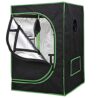 JungleA 2x2 Small Grow Tent, High Reflective Mylar Hydroponic Growing System, 24" x 24" x 36" Indoor Growing Tent Greenhouse Box Kit w/Window & Tray, Home Plant Farmer Flower, Mushroom, Veg Grow Box