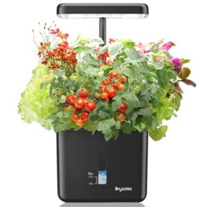 Indoor Garden Growing Systems Self-Watering Plant Pot Smart Gardening System with 17 Watts LED Grow Light Auto Timer Gardening Plant Gifts for Dad Mom Plant Pot for Vegetables Herbs(No Seeds&Soil)