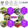 Juhefa LED Grow Lights, Full Spectrum Grow Lamp with IR & UV LED Plant Lights for Indoor Plants,Micro Greens,Clones,Succulents,Seedlings,Panel Size 12x4.7 inch