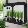 zazzy Grow Tent, 96“x48 x78 Plant Growing Tents 600D Mylar Hydroponic Indoor Grow Tent with Window, Kit Bag & Floor Tray 8x4 Growing Tent