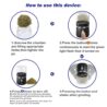 Mini Small Herb Grinder Electric, Spice Crusher With 2inx3.5inches 1.7oz/50ml Glass Jar, Portable Rechargeable Automatic
