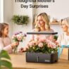 iDOO Hydroponics Growing System Kit 12Pods, Indoor Herb Garden System, with LED Grow Light, Built-in Fan, Auto-Timer, Adjustable Height Up to 11.3", for Home School, for Women Mom