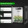 MELONFARM 2x2 Grow Tent, 24"x24"x32" Double Transparent Viewing Door Indoor Grow Tent, Growing Tent with High Reflective Mylar & Floor Tray, Plant Tent for Indoor Hydroponics Growing