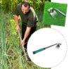 Yomitek 2Pcs Weed Puller Tool, Weeding Artifact Uprooting Steel Hand Weeder Tool for Garden Yard Farm - Durable Manganese, Manual Multifunctional Weeding Artifact Kit (Green)
