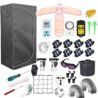 Grow Tent Kit Complete 4x2 ft High Reflective Mylar Indoor Grow Tent Hydroponics Indoor Plant Growing Tent Room Full Spectrum LED Grow Light Ventilaion Fan Growing System+Accesseries (48" x 24" x 80")