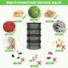 MEKOLIFE Herb Drying Rack with Mesh Design, Hanging Drying Rack with Green Zipper & Garden Pruning Shears – Versatile Plant Drying Solution (6 Layers)