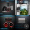 Upgrade 32X32 Integrated Grow Tent Complete Kits System S1000 LED Grow Light Grow Tent Kit 4" Fan Filter and Humidifier (Fan Filter+LED Light+Grow Tents+Irrigation Kit+Clip Fan+Heater+Humidifier)