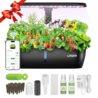 litokam Smart Hydroponics Growing System Kit with APP&WiFi Controlled, 15-Pod Indoor Herb Garden Planter with 2 Grow Modes, 24W Growing LED, Pump System, 24H Timer, Indoor Garden for Home