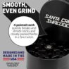 Santa Cruz Shredder Metal Herb Grinder Knurled Top for Stronger Grip 3-Piece Large 2.7" (Black)
