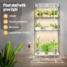 SpeePlant Indoor Greenhouse with Grow Light and Shelves - 4 Tier Plant Stand with Grow Light, Zippered PVC Cover and 3 Dimmable 1.8FT 60W Grow Lights with Timer, 30""(L) X 14""(W) X 59""(H), Black