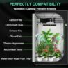 SNIGJAT 4x4 Grow Tent, 48"x48"x80" Grow Tent for Indoor Hydroponic Growing with High Reflective 600D Oxford Fabric, Observation Window, Removable Waterproof Tray for Fruit, Flowers, and Vegetables