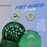 MOONJELLY 2.5" Grinder Mill | Quick-Turn Aluminum (Green)