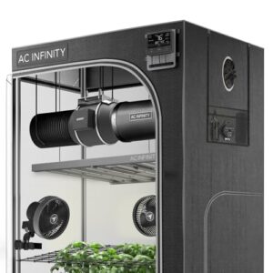 AC Infinity Advance Grow System PRO 4x4, 4-Plant Kit, WiFi-Integrated Grow Tent Kit, Automate Ventilation, Circulation, Schedule Full Spectrum Samsung LM301H EVO Bar LED Grow Light, 2000D Mylar Tent
