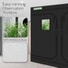 zazzy Grow Tent, 96“x48 x78 Plant Growing Tents 600D Mylar Hydroponic Indoor Grow Tent with Window, Kit Bag & Floor Tray 8x4 Growing Tent