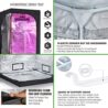 BloomGrow Alphapar 100W New Tech Professional Full Spectrum Sunlike LED Grow Light Fixture + 32''x32''x63'' Grow Tent + 4'' Fan Filter Combo Ventilation Kit Growing Complete Kit Indoor Plant Growing