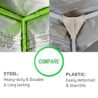 96"x48"x80" Mylar Hydroponic Grow Tent Grow Room with Obeservation Window and Removable Floor Tray for Indoor Plant Growing (96" x 48" x 80")