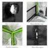 96"x48"x80" Mylar Hydroponic Grow Tent Grow Room with Obeservation Window and Removable Floor Tray for Indoor Plant Growing (96" x 48" x 80")