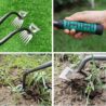 Yomitek 2Pcs Weed Puller Tool, Weeding Artifact Uprooting Steel Hand Weeder Tool for Garden Yard Farm - Durable Manganese, Manual Multifunctional Weeding Artifact Kit (Green)
