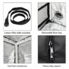 Volowoo Plant Grow Tent, Black, 60x60x120cm, Indoor Growing with Observation Window and Floor Tray